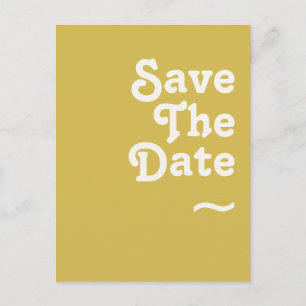 Retro Beach Gold Save the Date Briefkaart