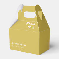 Retro Beach | Gold Wedding Favor Box