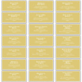 Retro Beach | Gold Wedding Guest Address Sticker (Voorkant)