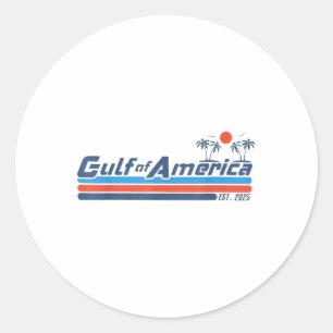 Retro Beach Golf van Amerika 2025 Verenigde State Ronde Sticker