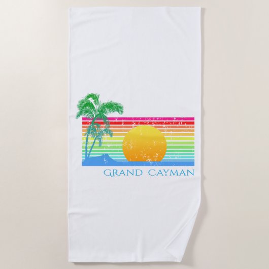 Retro Beach Grand Cayman Strandlaken (Voorkant)