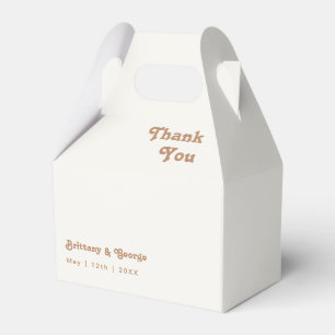 Retro Beach   Ivory Wedding Favor Box Bedankdoosjes