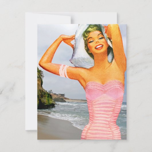 Retro Beach Kaart (Voorkant)