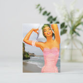 Retro Beach Kaart (Staand voorkant)