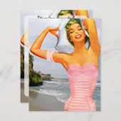 Retro Beach Kaart (Voorkant / Achterkant)