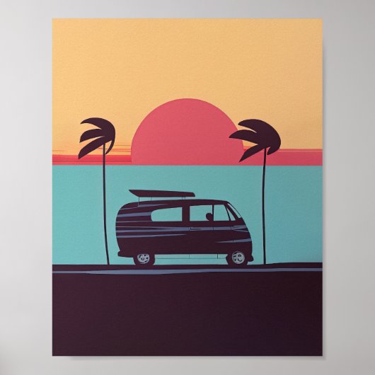 Retro Beach Life - A Summer Adventure Poster (Voorkant)