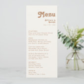 Retro Beach | Menu Ivory Wedding Dinner (Staand voorkant)