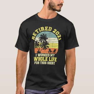 Retro Beach Palm Bier Wine Prestige Wereldwijd T-shirt
