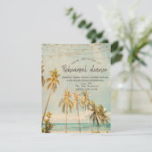 Retro Beach Palms repesial Dinner Kaart (Staand voorkant)