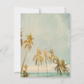 Retro Beach Palms repesial Dinner Kaart (Achterkant)