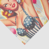 Retro Beach Party Pin-ups Tissuepapier (Detail)