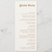 Retro Beach | Programma bruine bruiloft (Achterkant)