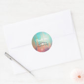 Retro BEACH Sunny Palm Trees Summer Party Ronde Sticker (Envelop)