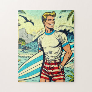 Retro Beach Surven Comics Legpuzzel