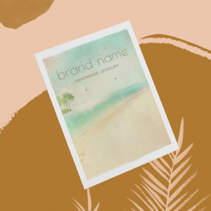 Retro Beach-thema oorbel houder Visitekaartje