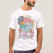 Retro Beach Wave, Blijf Zout Quote, Christelijk T-