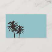 Retro Beach Wedding Website Insertion Cartes (Dos)