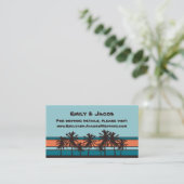 Retro Beach Wedding Website Insertion Cartes (Debout devant)