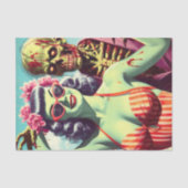 Retro Beach Zombie Pin-Up Tissuepapier (Voorkant)