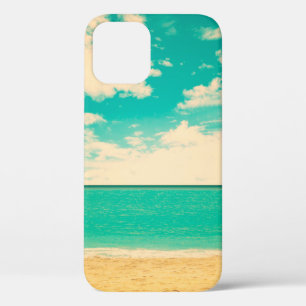 Retro beachstrand, retro, poster, foto, achtergron iPhone 12 hoesje