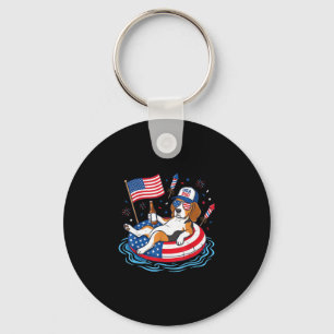 Retro beagle bier usa 250ste verjaardag 4de van sleutelhanger