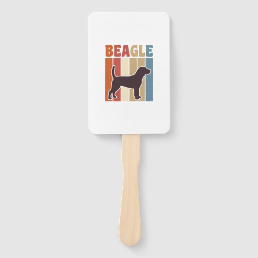 Retro Beagle-hond Retro Stripe Vector Design_1 Handwaaier (Voorkant)