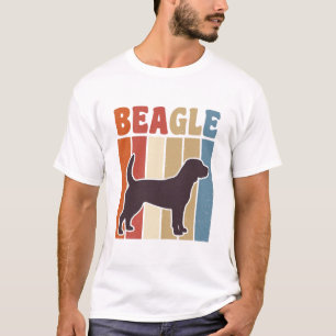 Retro Beagle-hond Retro Stripe Vector Design_1 T-shirt