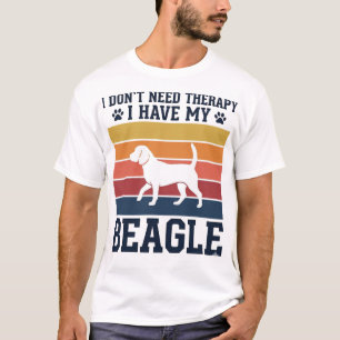 Retro Beagle Hond Therapie T-shirt Ontwerp_1
