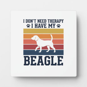 Retro Beagle Hond Therapie T-shirt Ontwerp_1 Fotoplaat
