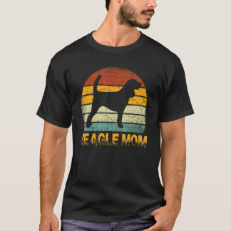 Retro Beagle Moeder Doxie Hond Eigenaar Moeder Hui T-shirt
