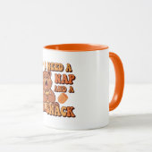 Retro Bear Nap and Snack Color Inside Mug (Devant droit)