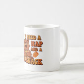 Retro Bear Snack First White Mug (Devant droit)