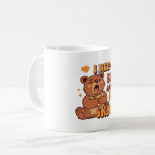 Retro Bear Snack First White Mug (Devant gauche)
