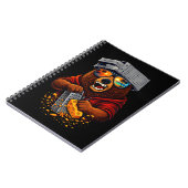 Retro Bear With Cheese Grater Hat and Sunglasses Notitieboek (Linkerzijde)