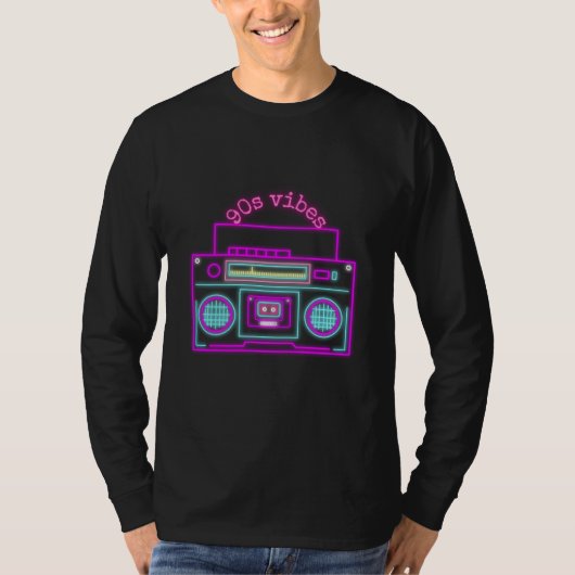 Retro Beats: 90s  Radio Vibes T-shirt (Voorkant)