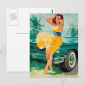 Retro Beauty 58 Briefkaart (Voorkant / Achterkant)