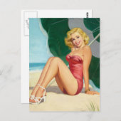 Retro Beauty 63 Briefkaart (Voorkant / Achterkant)