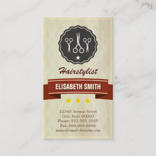 Retro Beauty Salon - Hair Stylist Visitekaartje
