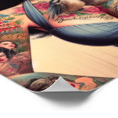 Retro Beauty Tattooed Pin Up Poster (Hoek)