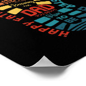 Retro bedankt dat je naar Stap Pa bent gegaan Poster (Hoek)