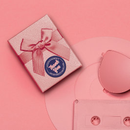 Retro "Bedankt" Typografie Cool Business Ronde Sticker