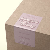 Retro Bedankt voor de aankoop Groovy Paarse Etiket