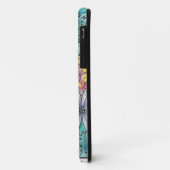 Retro Bee Floral Monogram iPhone Case (Achterkant/links)