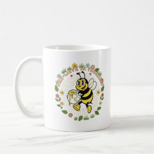 Retro Bee-lijf In Jezelf Vintage Honingbij Koffiemok