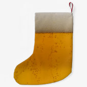 Retro Beer en gepersonaliseerd monogram Kleine Kerstsok (Achterkant)