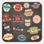 Retro Beer Labels Collage (Voorkant)