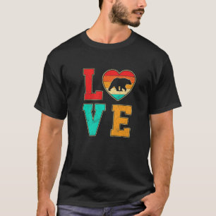 Retro Beer Love Valentijnsdag Heart Animals Lover T-shirt