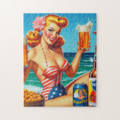 Retro Beer Pin-up Legpuzzel (Verticaal)