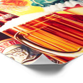 Retro Beer Pin-up Meisje Poster (Hoek)