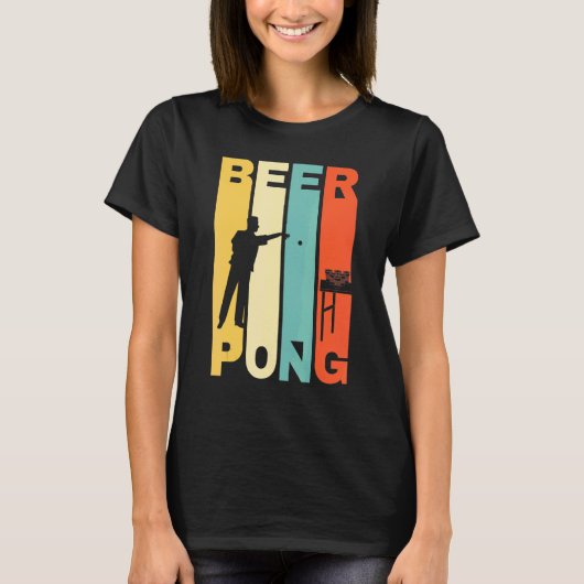 Retro Beer Pong Party Beer Pong Cup Game Beer Pong T-shirt (Voorkant)